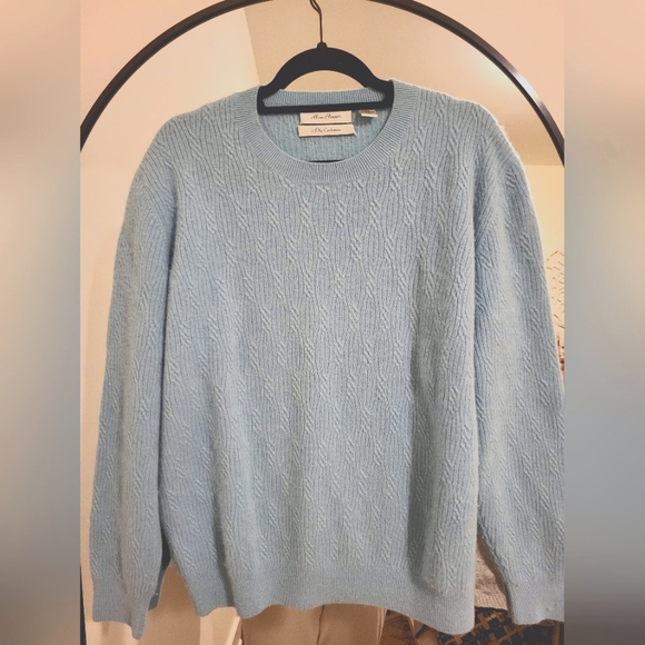 Alan Flusser Sweaters - Vintage Baby Blue 100% Cashmere Sweater by Alan Flusser